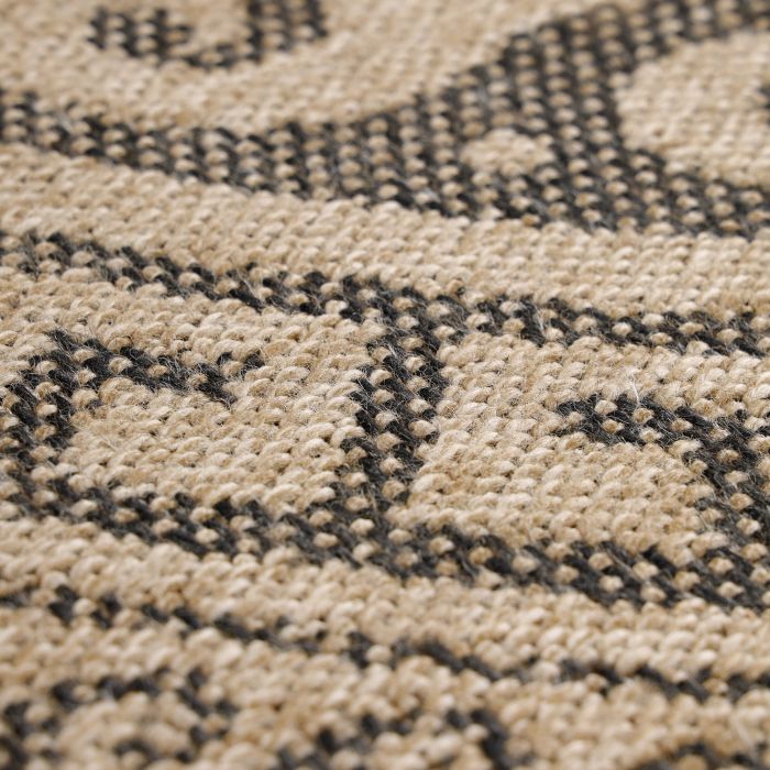 Comilla Rishi buitenkleed rond Ø 120cm jute zwart