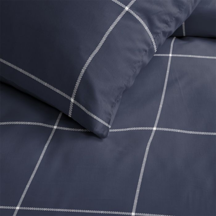 Cinderella Robyn 2-persoons dekbedovertrekset 200x200cm satijn donkerblauw