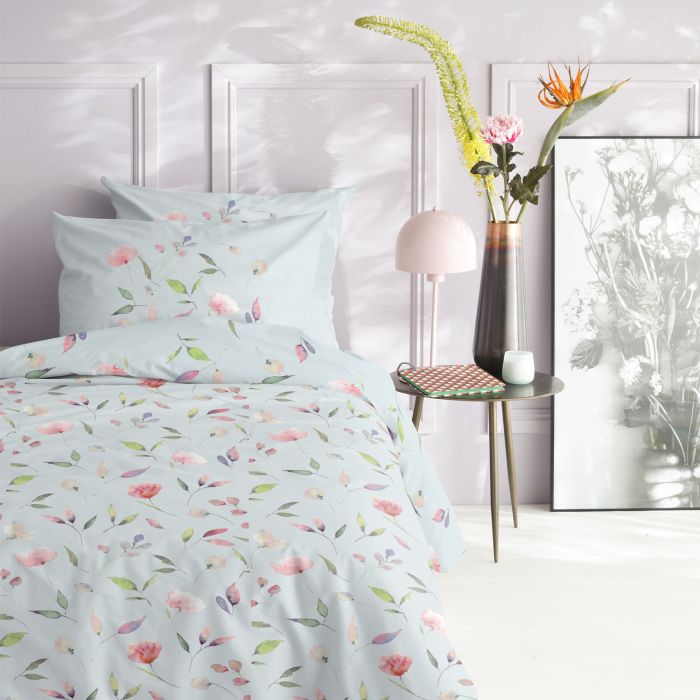 Cinderella Deedre 1-persoons dekbedovertrekset 140x220cm katoen lichtblauw