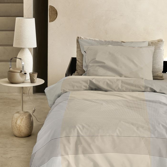 Damai Base 1-persoons dekbedovertrekset 140x220cm katoen beige