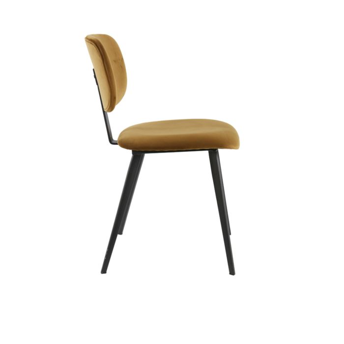 AALIYAH eetkamerstoel velvet 55,5x45,5x80cm bruin