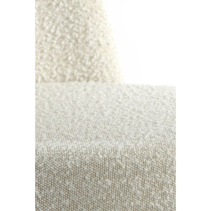 ECKLEY eetkamerstoel bouclé (lus) 56x47x79cm crème met zwart poten