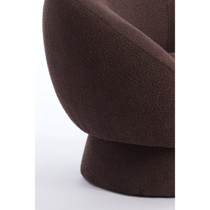 AVORIA fauteuil bouclé (lus) 92x82x77cm donker bruin