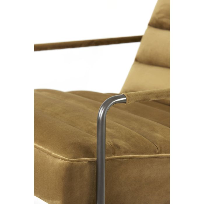 BANSUD fauteuil 83x66x71cm velvet bruin met zwart poten