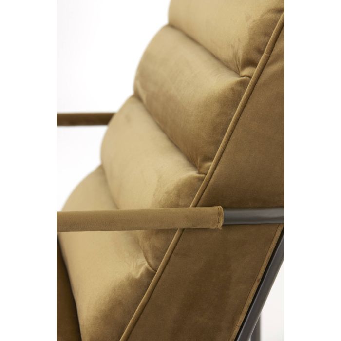 BANSUD fauteuil 83x66x71cm velvet bruin met zwart poten