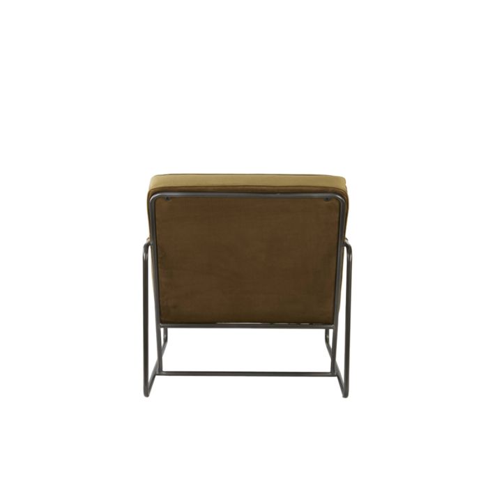 BANSUD fauteuil 83x66x71cm velvet bruin met zwart poten