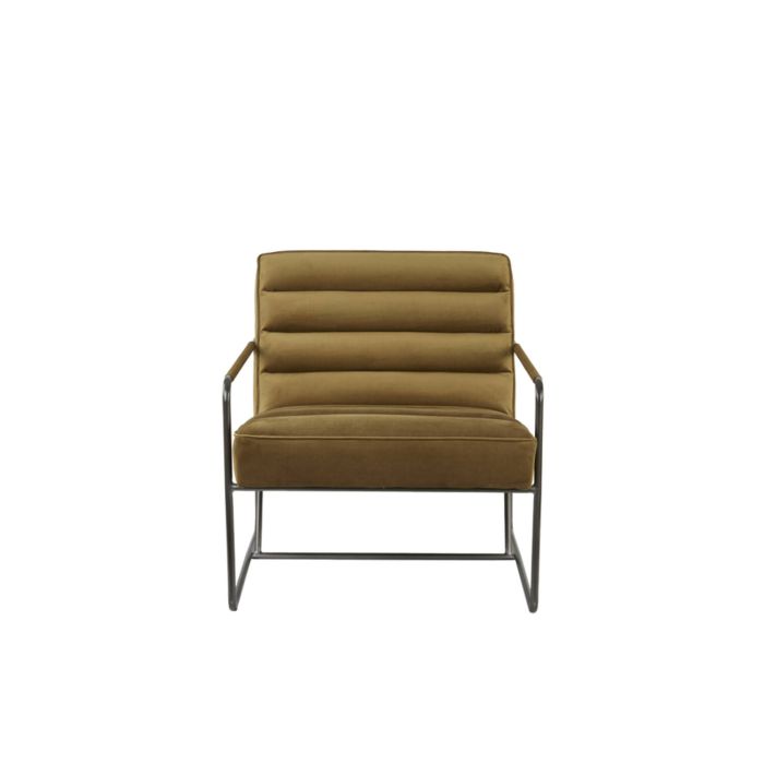 BANSUD fauteuil 83x66x71cm velvet bruin met zwart poten