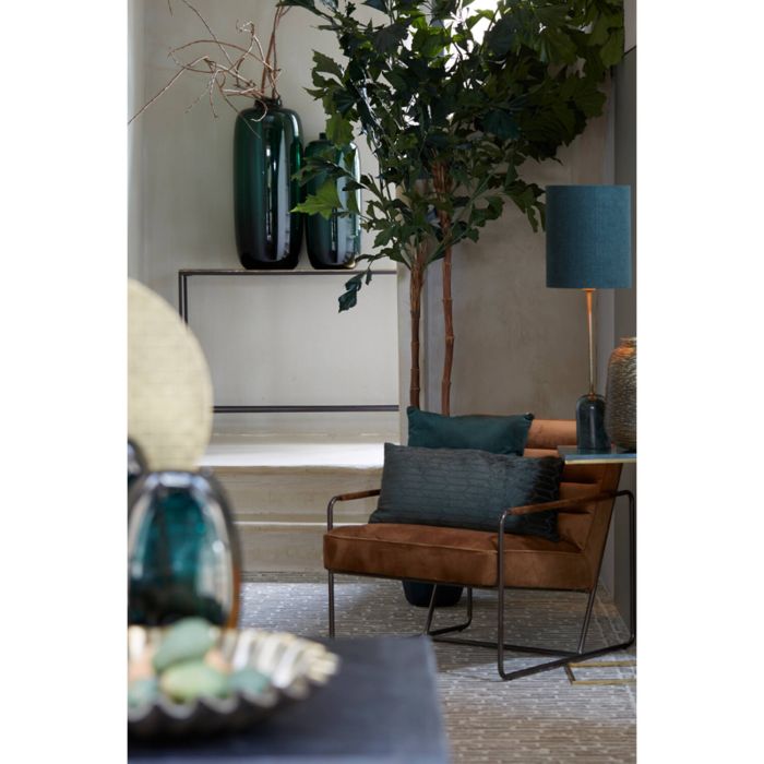 BANSUD fauteuil 83x66x71cm velvet bruin met zwart poten