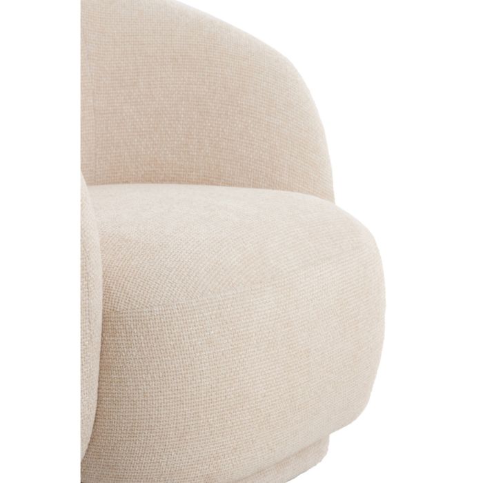 OVITO fauteuil 93x87x73cm crème