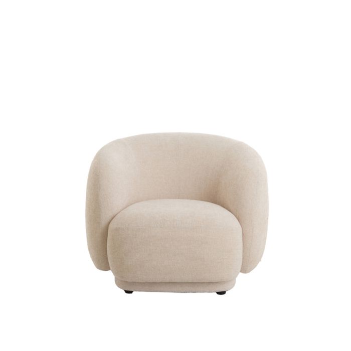 OVITO fauteuil 93x87x73cm crème