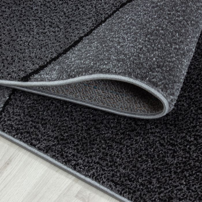 Beta 3D vloerkleed laagpolig rechthoek 140x200cm grijs