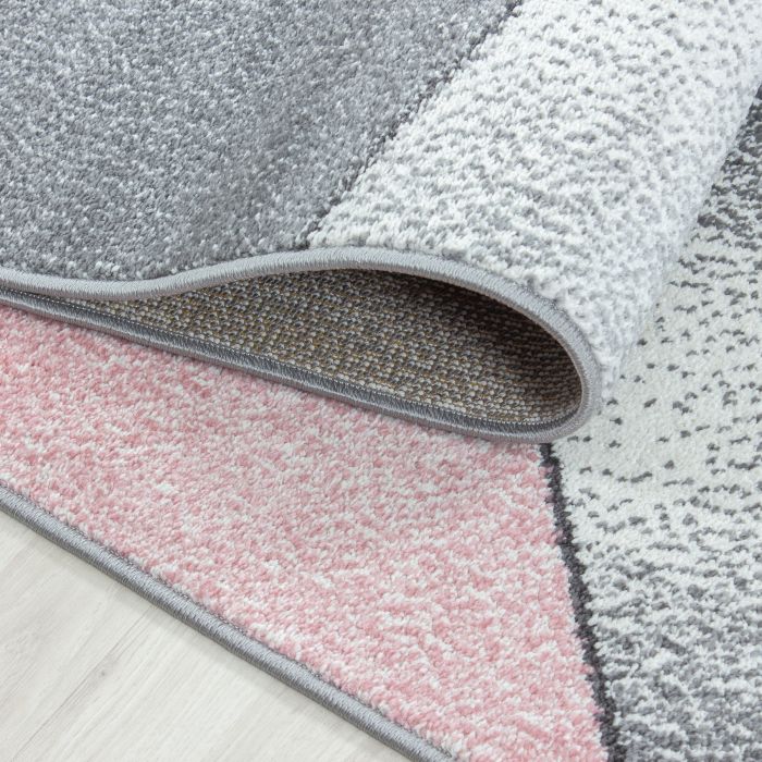 Beta 3D vloerkleed laagpolig loper 80x250cm roze