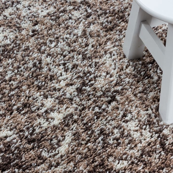Enjoy Shaggy vloerkleed hoogpolig rond Ø 160cm beige