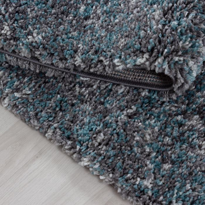 Enjoy Shaggy vloerkleed hoogpolig rond Ø 200cm blauw