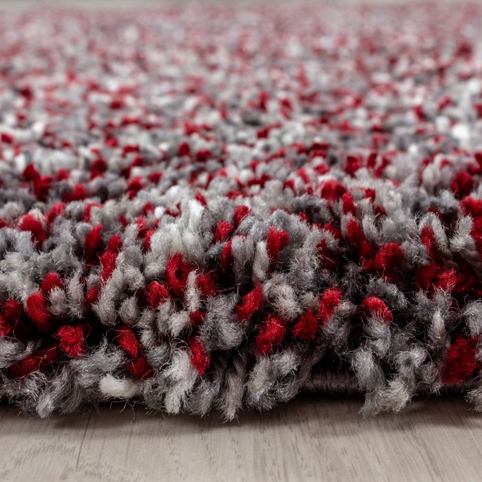 Enjoy Shaggy vloerkleed hoogpolig rond Ø 80cm rood