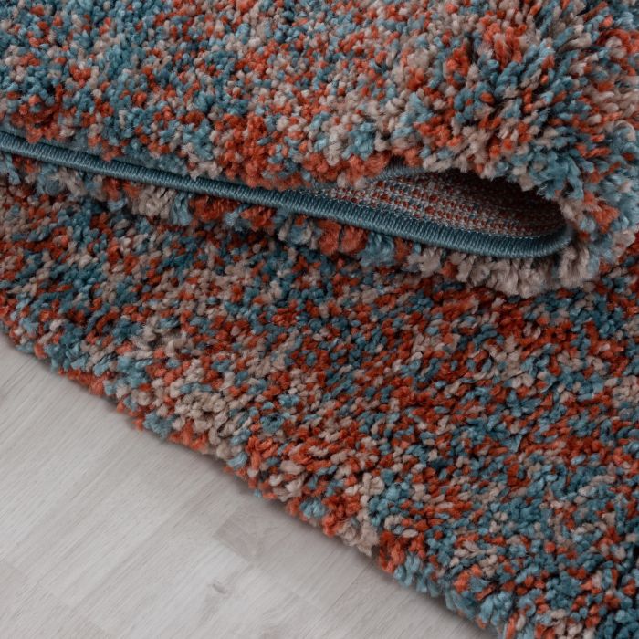 Enjoy Shaggy vloerkleed hoogpolig rond Ø 120cm terra