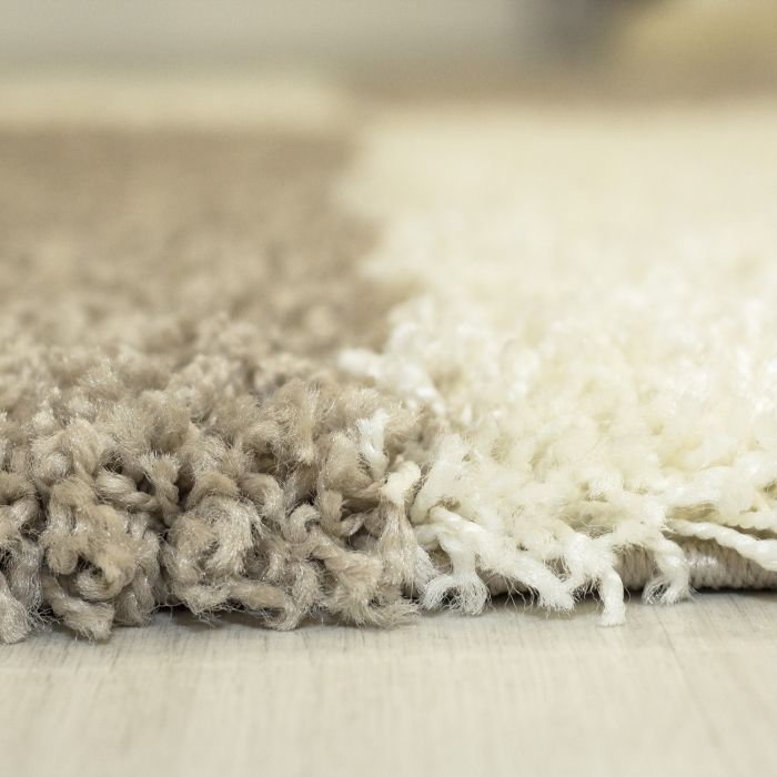 Gala Shaggy vloerkleed hoogpolig rond Ø 80cm beige
