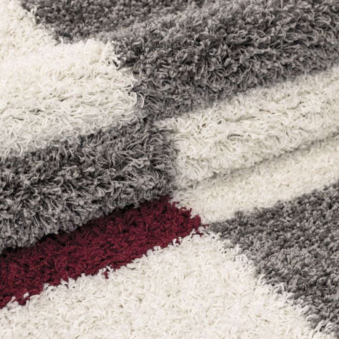 Gala Shaggy vloerkleed hoogpolig rond Ø 80cm rood