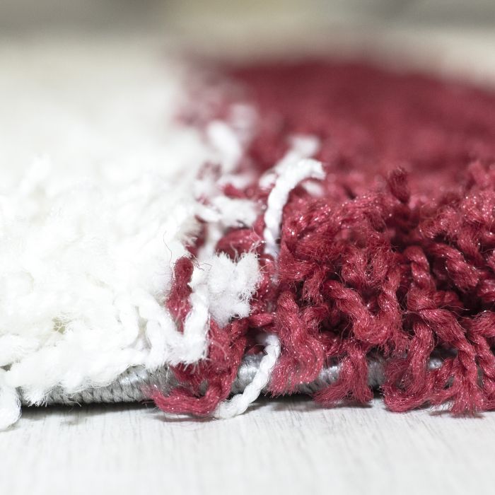Gala Shaggy vloerkleed hoogpolig rond Ø 80cm rood
