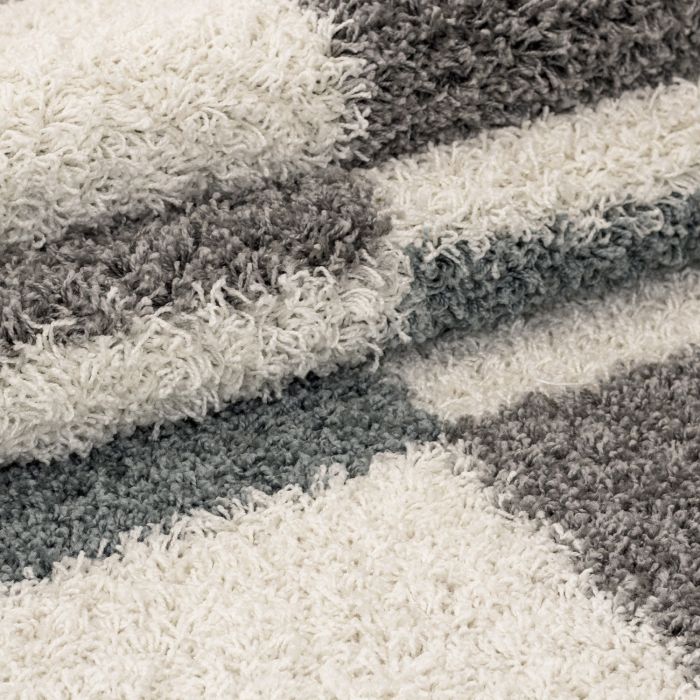Gala Shaggy vloerkleed hoogpolig rond Ø 80cm turquoise