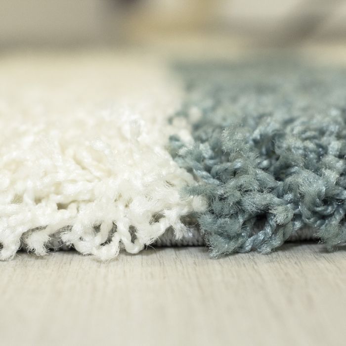 Gala Shaggy vloerkleed hoogpolig rond Ø 80cm turquoise