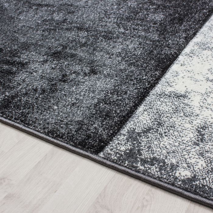 Hawaii Tetris vloerkleed laagpolig rechthoek 280x370cm grijs