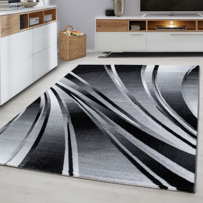 Parma Kristal vloerkleed laagpolig rechthoek 140x200cm zwart
