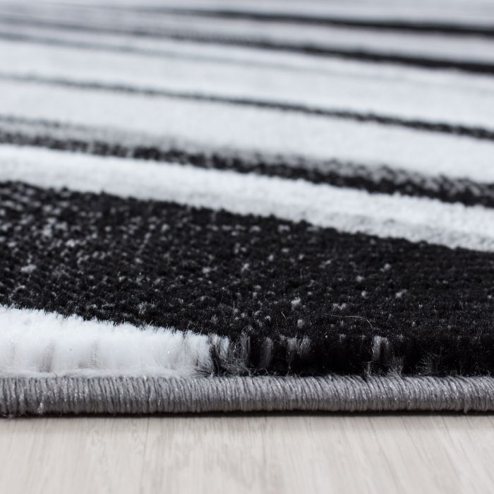 Parma Kristal vloerkleed laagpolig rechthoek 240x340cm zwart
