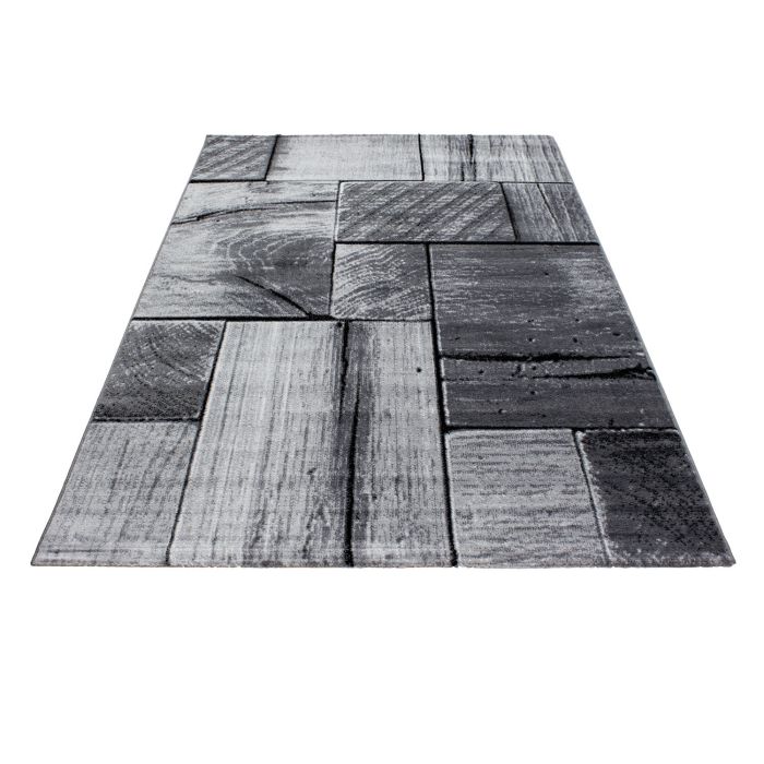 Parma Lami vloerkleed laagpolig rechthoek 140x200cm zwart