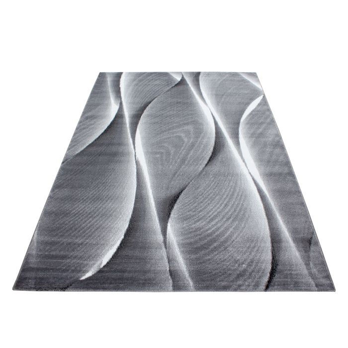Parma Saty vloerkleed laagpolig rechthoek 240x340cm zwart
