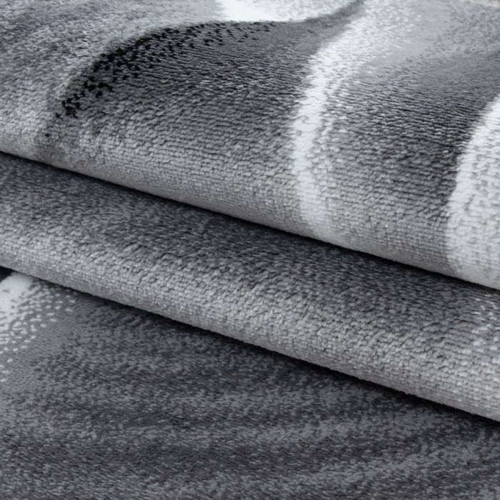 Parma Saty vloerkleed laagpolig rechthoek 240x340cm zwart