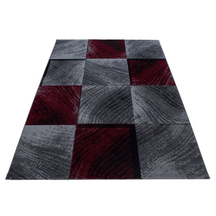 Plus Blok vloerkleed laagpolig rechthoek 140x200cm rood