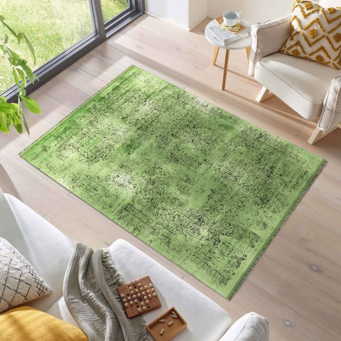 Elite Lunova vloerkleed laagpolig loper 80x150cm groen