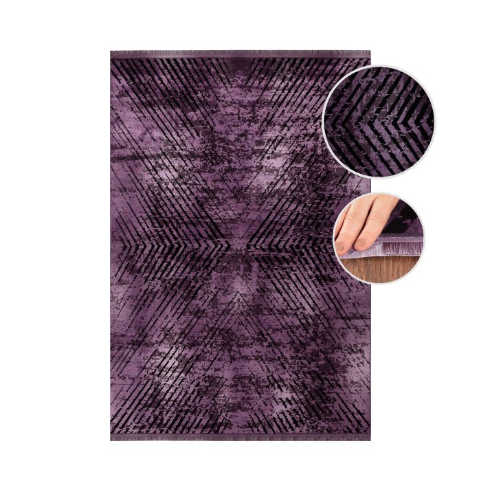 Elite Zynara vloerkleed laagpolig rechthoek 200x290cm lila