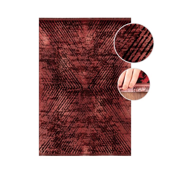 Elite Zynara vloerkleed laagpolig rechthoek 200x290cm rood