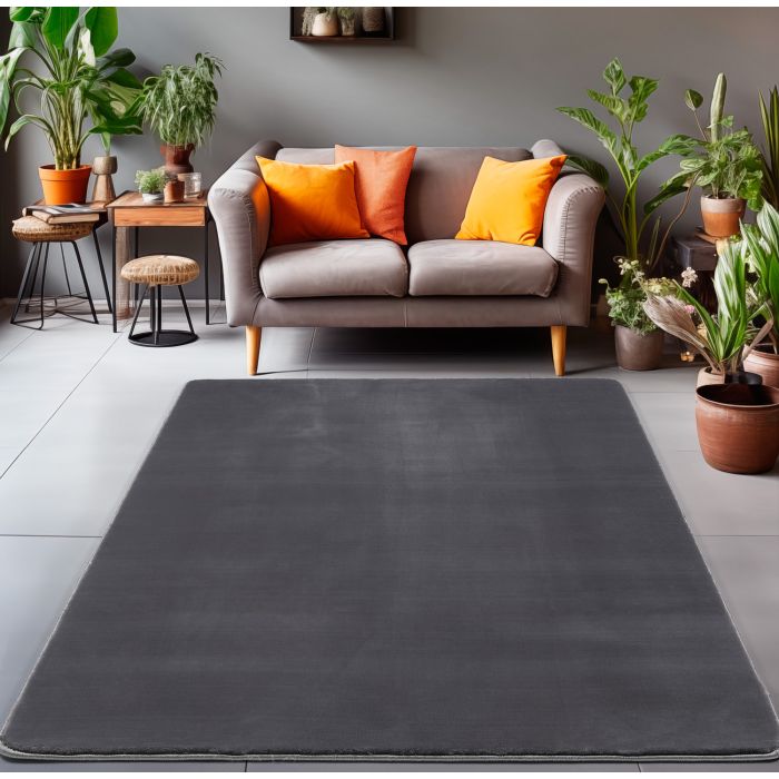 Luxy vloerkleed hoogpolig rechthoek 200x290cm grijs