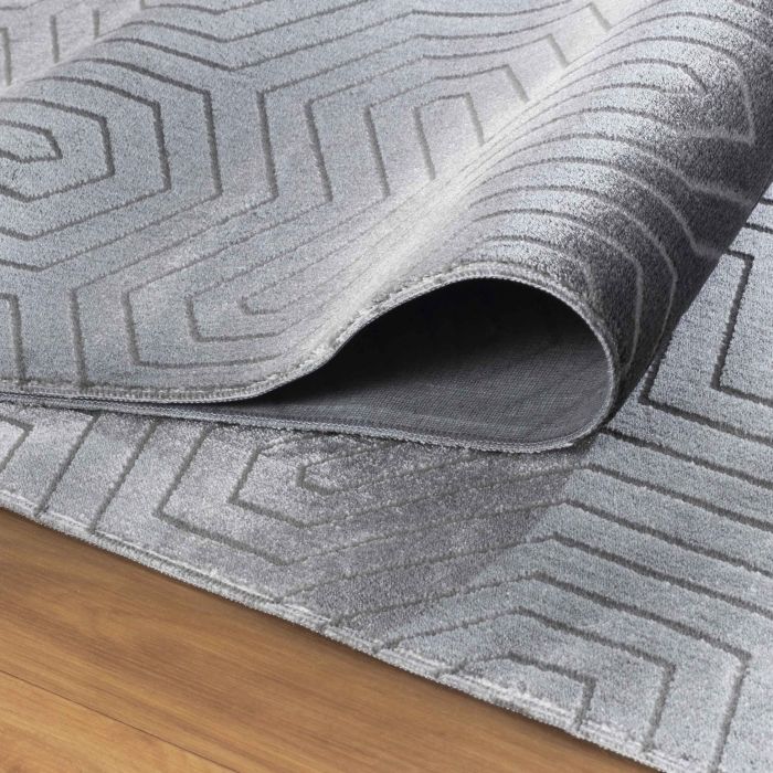 Style Veyza vloerkleed laagpolig loper 80x250cm grijs