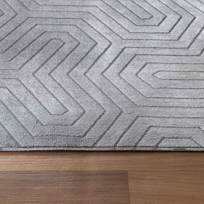 Style Veyza vloerkleed laagpolig loper 80x250cm grijs