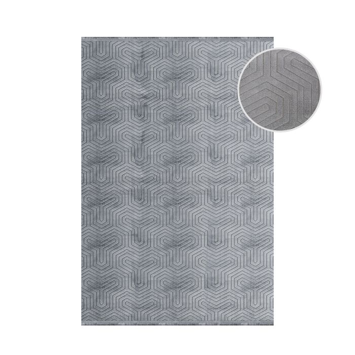 Style Veyza vloerkleed laagpolig loper 80x250cm grijs