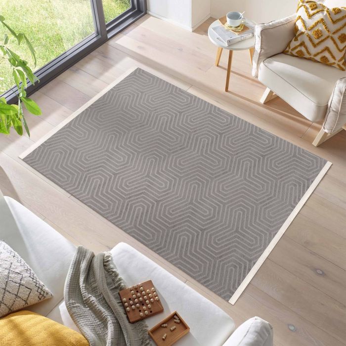 Style Veyza vloerkleed laagpolig rechthoek 120x170cm mokka