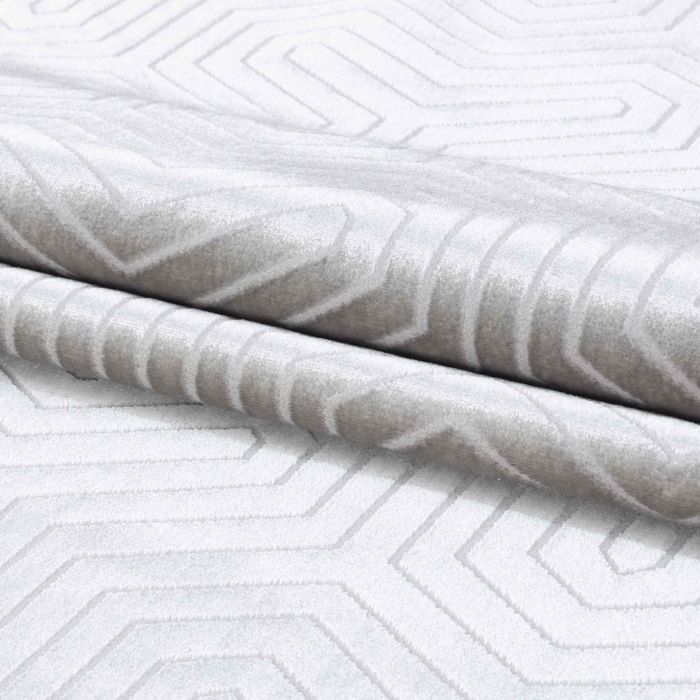Style Veyza vloerkleed laagpolig rechthoek 200x290cm zilver