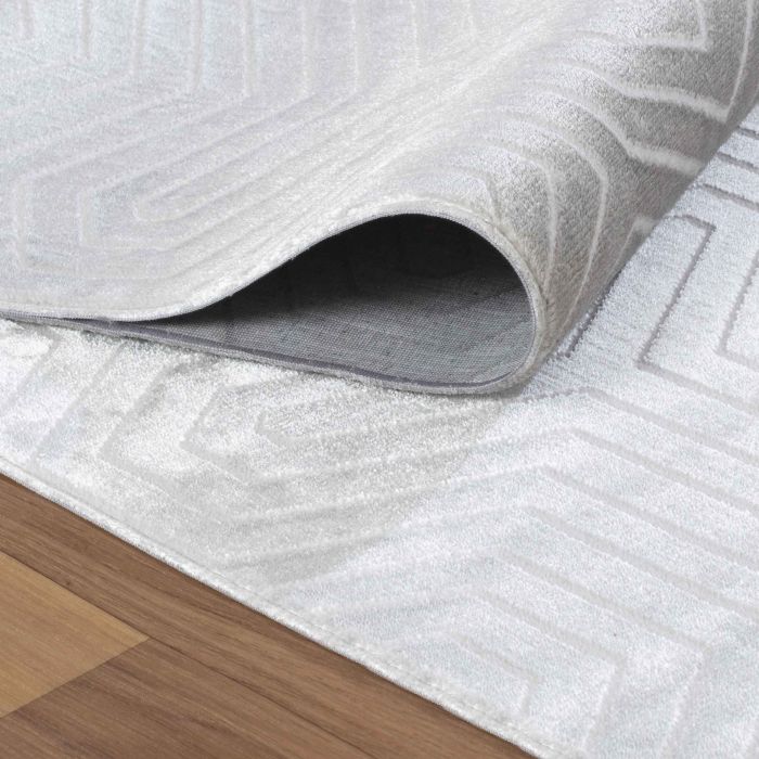 Style Veyza vloerkleed laagpolig rechthoek 200x290cm zilver