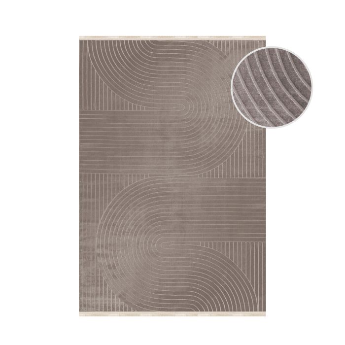 Style Orvyn vloerkleed laagpolig loper 80x250cm mokka