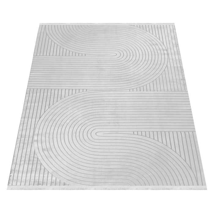 Style Orvyn vloerkleed laagpolig rechthoek 120x170cm zilver