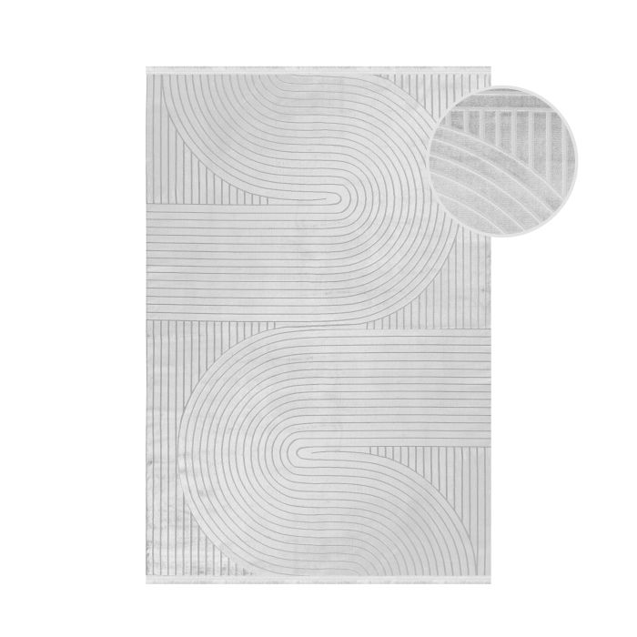Style Orvyn vloerkleed laagpolig rechthoek 120x170cm zilver