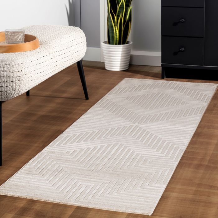 Sahara Veyra vloerkleed laagpolig loper 80x250cm beige