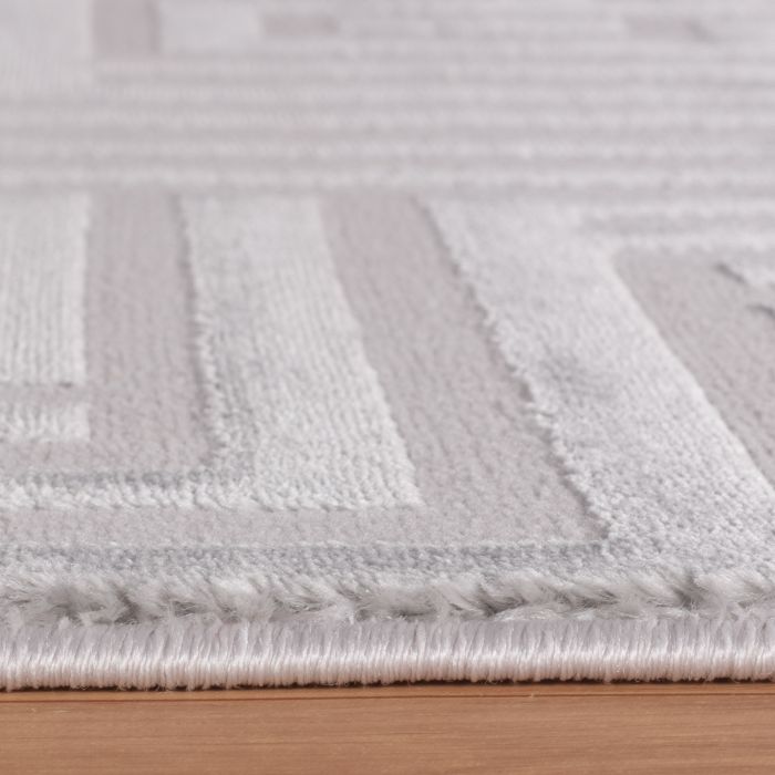 Sahara Zelora vloerkleed laagpolig rechthoek 140x200cm zilver
