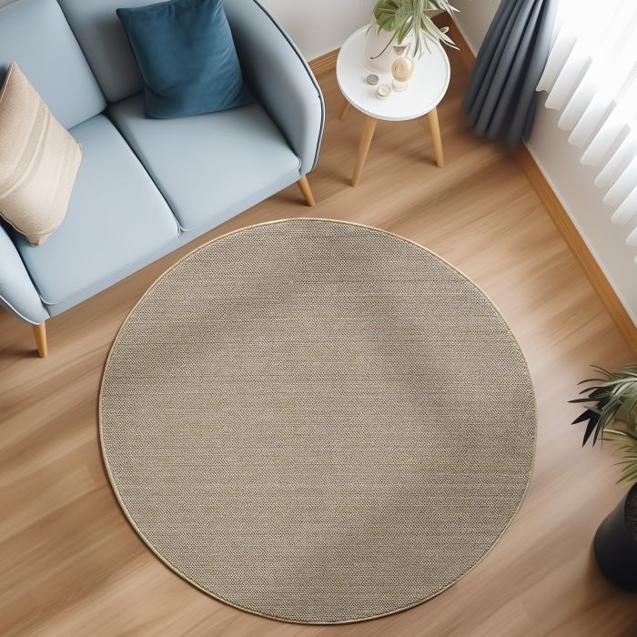 Loom vloerkleed laagpolig rechthoek 140x200cm beige