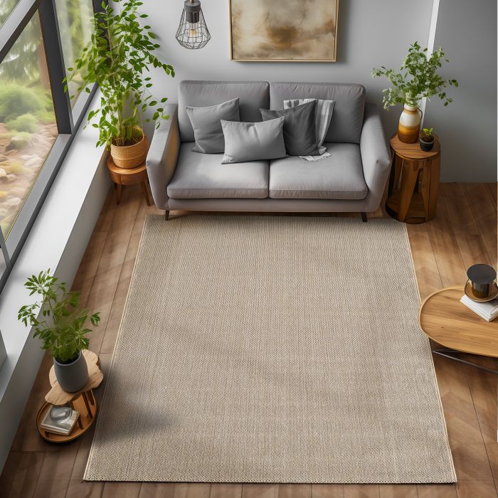 Loom vloerkleed laagpolig rechthoek 160x230cm beige