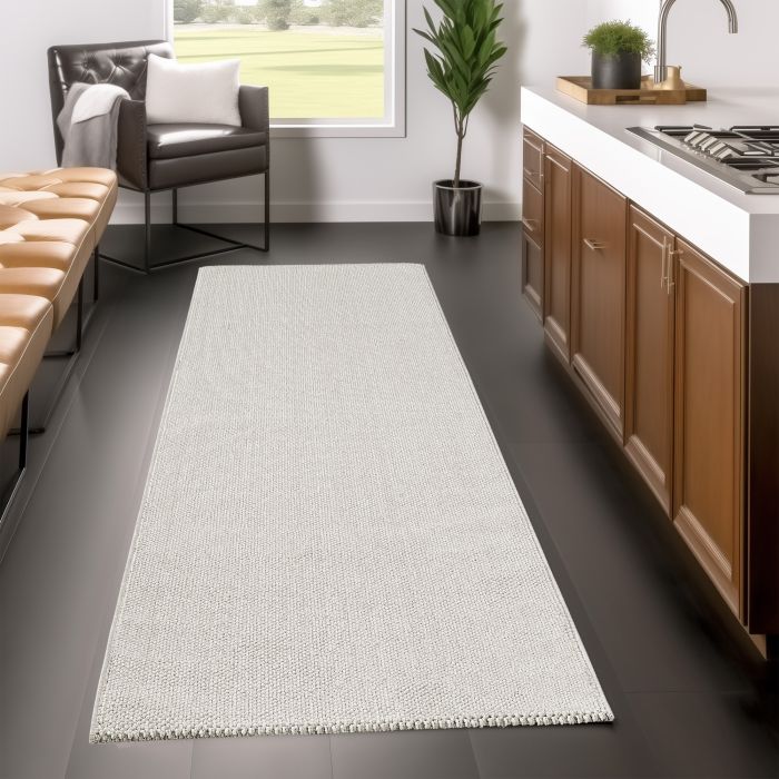 Loom vloerkleed laagpolig rechthoek 160x230cm crème